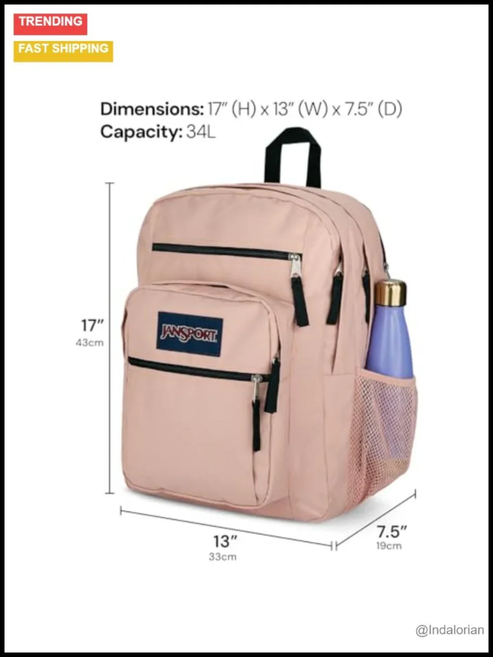 Laptop Backpack with Ergonomic Shoulder Straps, 15